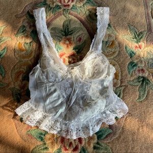Vintage lingerie lace top
